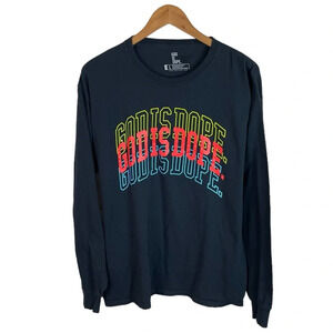 LS300 God Is Dope Christian Religious Streetwear LS T Shirt L